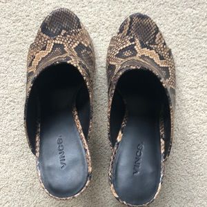 Vince Animal Print Mule Sandals